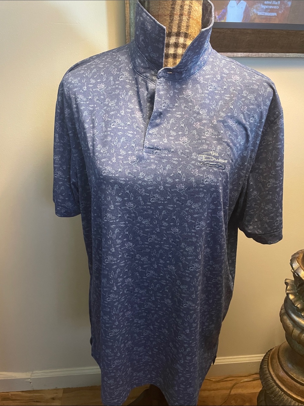 Peter Millar Blue Short-Sleeve Polo Shirt